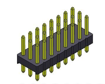 Pim Başlığı Konektörü 2,54 mm Üç Sıralı DIP TİPİ 3*2PIN - 3*40PIN H=2,54MM