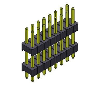 Pim Başlığı 1000MΩ 2.54mm Çift Sıralı DIP TİPİ 2*2PIN - 2*40PIN H=2.54MM