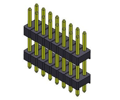 Pim Başlığı 1000MΩ 2.54mm Çift Sıralı DIP TİPİ 2*2PIN - 2*40PIN H=2.54MM