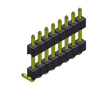 Pim Başlığı Konnektörü 2,54 mm Çift Sıralı R/A TİPİ 1*2PIN - 1*40PIN H=2,54MM