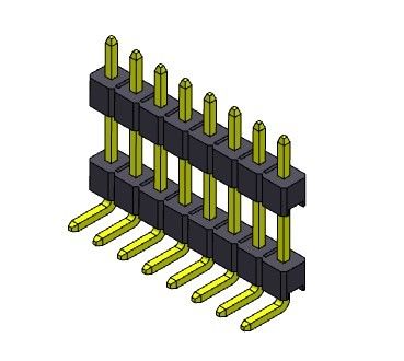 Pim Başlığı Konnektörü 2,54 mm Çift Sıralı R/A TİPİ 1*2PIN - 1*40PIN H=2,54MM