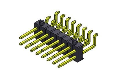 Pim Başlığı Konnektörü 2.54mm Tek Sıralı SMT TİPİ Mandallı 2*2PIN - 2*40PIN H=2.54MM