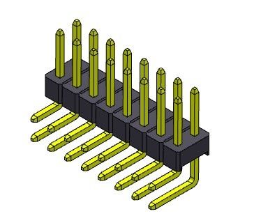 Pim Başlığı Konnektörü 2,54 mm Tek Sıralı R/A TİPİ 2*2PIN - 2*40PIN H=2,54MM
