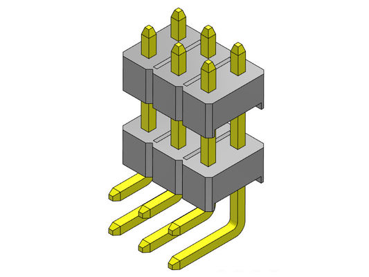 Pim Başlığı Konnektörü 2,54 mm Çift Sıralı R/A TİPİ 2*2PIN - 2*40PIN H=2,54MM