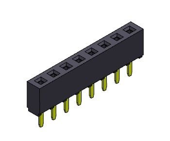 Dişi Başlık Konnektörü 2.54mm Tek Sıra Dip TİP 1*2PIN - 1*40PIN H=5.00mm