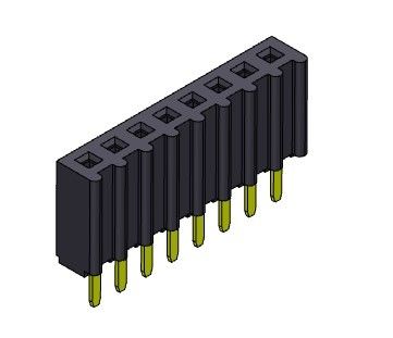 Dişi Konnektör 2.54mm Tek Sıra Dip TİP 1*2PIN - 1*40PIN H=8.50mm