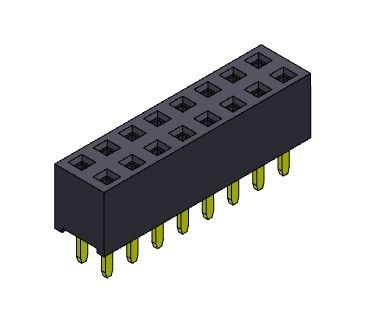 Dişi Başlık Konnektörü 2.54mm Çift Sıralı Dip TİPİ 2*2PIN - 2*40PIN H=5.65mm