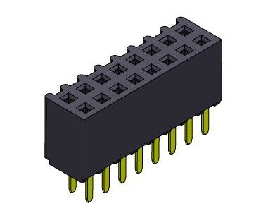 Dişi Başlık Konnektörü 2.54mm Çift Sıralı Daldırma TİPİ 2*2PIN - 2*40PIN H=8.50mm