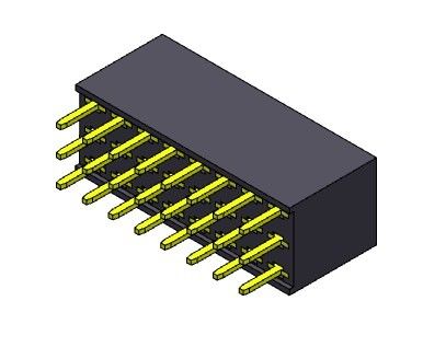 Üç Sıralı Daldırma TİPİ Dişi Pimli Konnektör 2,54 Mm 3*3PIN - 3*40PIN
