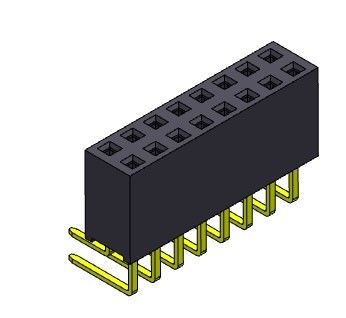 R/A Dip TİPİ 2,54 Mm Adım Dişi Başlık 1*2PIN - 1*40PIN H=8,50mm