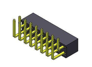 2.54mm Çift Sıralı R/A Dip TİP PCB Başlık Konnektörü 2*2PIN - 2*40PIN