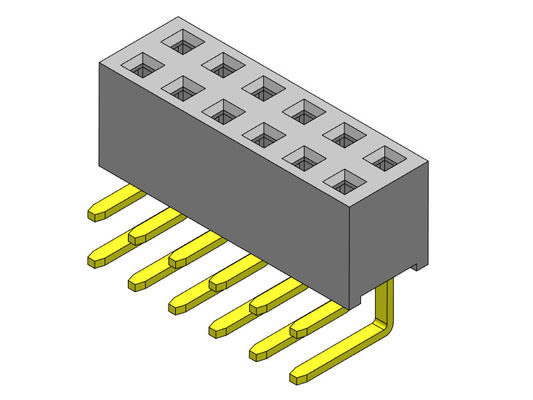 2.54mm Çift Sıralı R/A Dip TİP PCB Başlık Konnektörü 2*2PIN - 2*40PIN