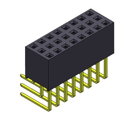 Dişi PCB Başlık Konnektörü 2.54mm Üç Sıralı R/A Dip TİPİ 3*3PIN - 3*40PIN