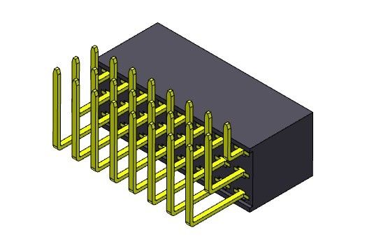 Dişi PCB Başlık Konnektörü 2.54mm Üç Sıralı R/A Dip TİPİ 3*3PIN - 3*40PIN
