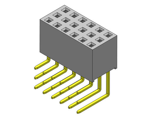 Dişi PCB Başlık Konnektörü 2.54mm Üç Sıralı R/A Dip TİPİ 3*3PIN - 3*40PIN