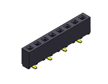 Dişi Başlık Konnektörü 2.54mm Tek Sıralı SMT TİPİ 1*2PIN - 1*40PIN H=5.00mm