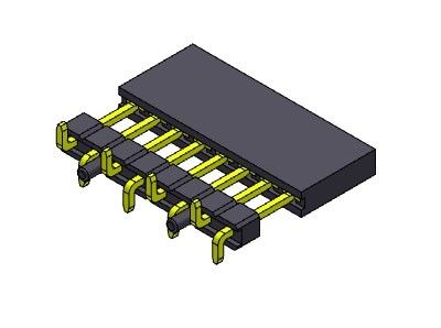 Dişi Başlık Konnektörü 2.54mm Tek Sıra Yükseltilmiş Basın Fit SMT Tipi 1 * 2PIN - 1 * 40PIN