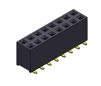 Dişi Başlık Konnektörü 2.54mm Çift Sıralı SMT TİPİ 2*2PIN - 2*40PIN H=7.10mm