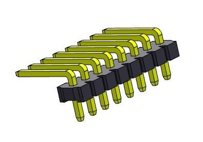 Pim Başlığı Konnektörü 3,96 mm Tek Sıralı R/A TİPİ 1*2PIN - 1*24PIN H=3,18MM