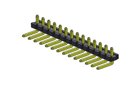 Pim Başlığı Konnektörü 5.08mm Tek Sıralı R/A TİPİ 1*2PIN - 1*20PIN H=2.54MM