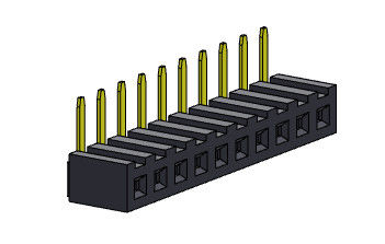 Dişi Başlık Konnektörü 2.00mm Tek Sıralı R/A Daldırma TİPİ 1*2PIN - 1*40PIN H=4.30mm