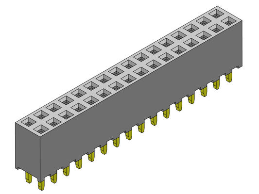 Dişi Başlık Konnektörü 2.00mm Çift Sıralı Daldırma TİPİ 2*2PIN - 2*40PIN H=6.35mm