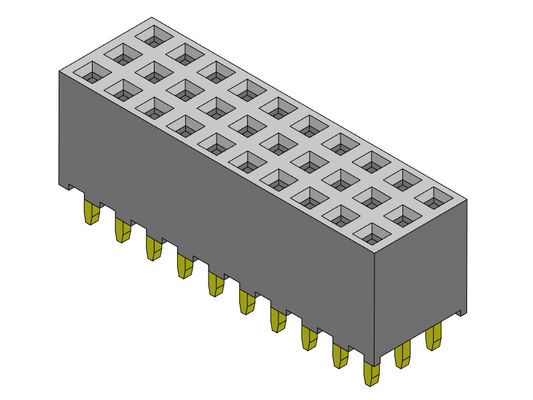 Dişi Başlık Konnektörü 2.00mm Üç Sıralı Daldırma TİPİ 3*2PIN - 3*40PIN H=6.35mm