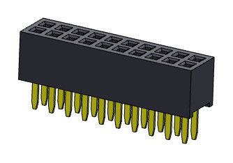 Dişi Başlık Konnektörü 1.27mm Çift Sıralı Düz ​​Tip 2*3PIN - 2*40PIN H=4.40mm