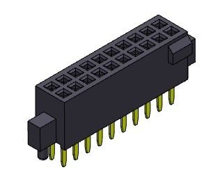 Dişi Başlık Konnektörü 1.27mm Çift Sıralı Bump&amp;Pegs Düz Tip 2*3PIN - 2*50PIN H=4.40mm