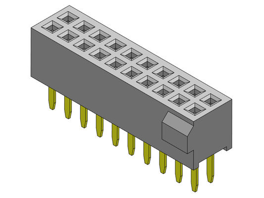 Dişi Başlık Konnektörü 1.27mm Çift Sıralı Düz ​​Tip, Çarpmalı 2*3PIN - 2*40PIN H=3.40mm