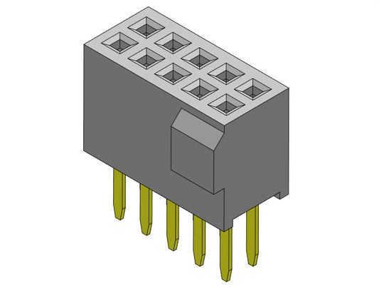 Dişi Başlık Konnektörü 1.27mm Çift Sıralı Düz ​​Tip, Çarpmalı 2*3PIN - 2*50PIN H=4.40mm