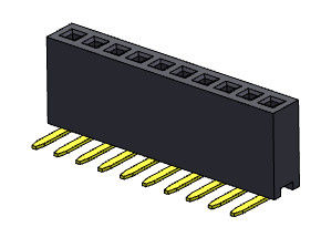 Dişi Konnektör 1.27mm Tek Sıralı R/A Tipi 1*2PIN - 1*40PIN H=4.30mm
