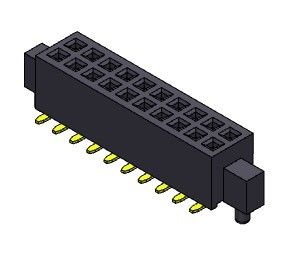 Dişi Başlık Konnektörü 1.27mm Mandallı Çift Sıralı SMT Tipi 2*3PIN ila 2*50PIN H=3.40mm
