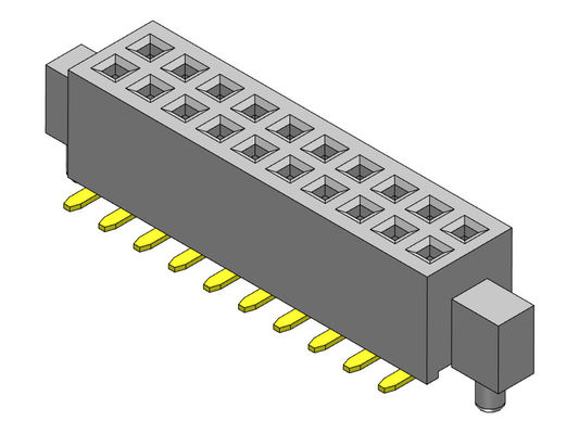 Dişi Başlık Konnektörü 1.27mm Mandallı Çift Sıralı SMT Tipi 2*3PIN ila 2*50PIN H=3.40mm