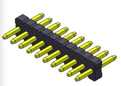 Pin Başlık Konnektörü 1.27mm Serise Tek Sıra Düz Tip 1*2PIN - 1*50PIN SQ0.40mm
