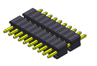 Pin Başlığı Konnektörü 1.27mm Serise Tek Sıra Yığın Düz Tip 1*2PIN - 1*50PIN SQ0.40mm