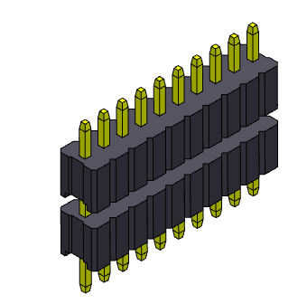 Pin Başlığı Konnektörü 1.27mm Serise Tek Sıra Yığın Düz Tip 1*2PIN - 1*50PIN SQ0.40mm