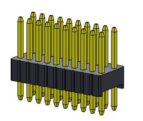 1.27mm Serise Pin Header Bağlantısı Çift Satır Düz Tip 1.27*2.54mm 2*2PIN To 2*50PIN SQ0.46mm