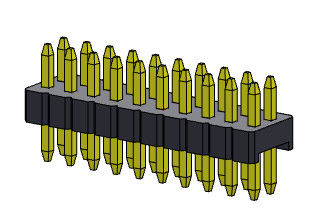Pim Başlığı Konnektörü 1.27mm Seri Çift Sıralı Düz ​​Tip 2*2PIN - 2*50PIN SQ0.40mm