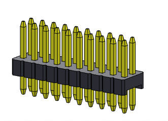 Pim Başlığı Konnektörü 1.27mm Seri Çift Sıralı Düz ​​Tip 2*2PIN - 2*50PIN SQ0.40mm