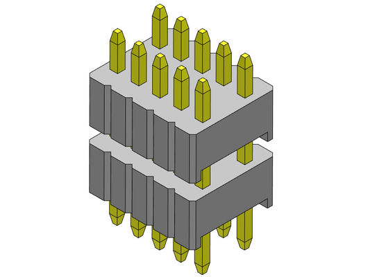 Pin Başlık Konnektörü 1.27mm Seri Çift Sıra Yığın Düz Tip 1.27*2.54mm 2*2PIN - 1*40PIN SQ0.46mm
