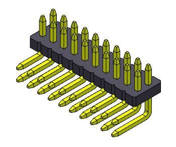 Çift Sıralı R/A Pimli Elektrik Konektörü Düz Tip 2*2PIN - 2*50PIN