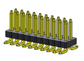Çift Sıralı Pin Dişi Başlık Konnektörü 2*3PIN - 2*50PIN SQ0.40mm