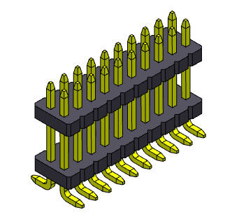 Pin Başlık Konektörü 1.27mm Serise Çift Sıralı Yığın Düz SMT Tipi Mandallı 2*3PIN - 2*40PIN SQ0.40mm