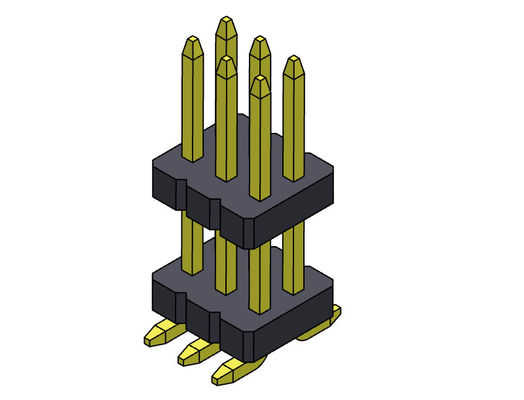 Pin Başlık Konektörü 1.27mm Serise Çift Sıralı Yığın Düz SMT Tipi Mandallı 2*3PIN - 2*40PIN SQ0.40mm