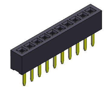 Dişi Başlık Konnektörü 1.00mm Tek Sıralı Düz ​​Tip 1*2PIN - 1*40PIN H=2.10mm