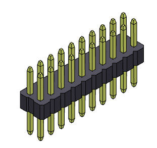 2 * 3PIN - 2 * 40PIN Pin Dişi Başlık Konnektörü 1.00mm Çift Sıralı Düz ​​Tip