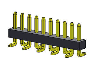 1.00mm Tek Sıra Pin Dişi Başlık Konnektörü SMT Tipi 1 * 2PIN - 1 * 40PIN