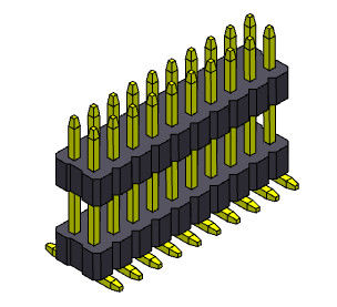 1.00mm Çift Sıralı Dişi Pin Konnektörü Yığın Düz SMT 2 * 2PIN - 2 * 40PIN