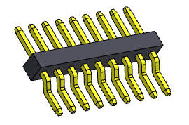 Pim Başlığı Konnektörü 1.00mm Tek Sıralı R/A SMT Tipi 1*2PIN - 1*40PIN H=1.00mm